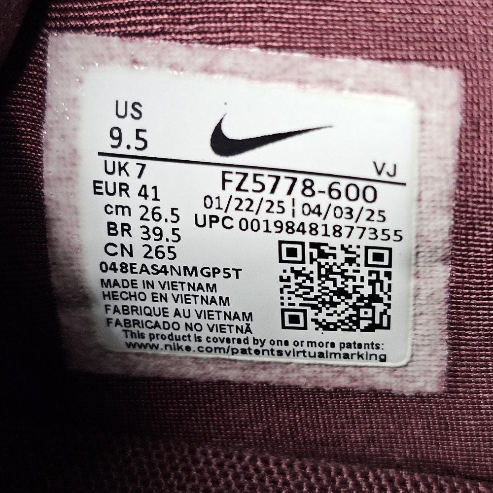 Nike Astra Ultra Women's size 9.5 Burgundy Crush/Metallic Silver FZ5778-600 - Picture 10 of 12